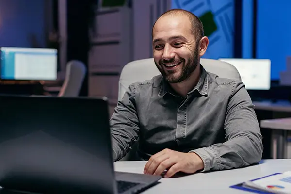 Representação de uma empresa com uma página profissional